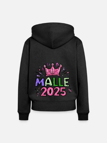Malle 2025 Mallorca - Frauen Premium Bio Zip Hoodie - Schwarz