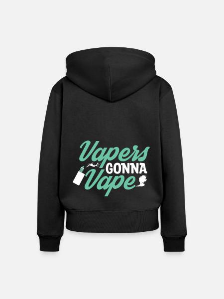 Elektro Zigarette E-Zigarette E-Shisha Vape - Frauen Premium Bio Zip Hoodie - Schwarz