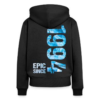 Epic Since 1994 Year Birthday - Women's Premium Organic Zip Hoodie - black - Back - Julia (174cm)