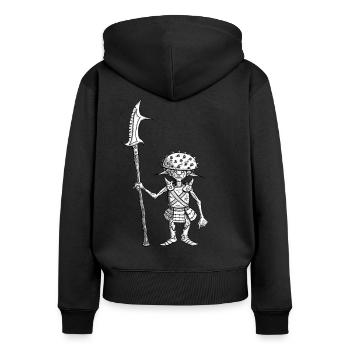 Depressed Goblin Guard - Women's Premium Organic Zip Hoodie - black - Back - Julia (174cm)