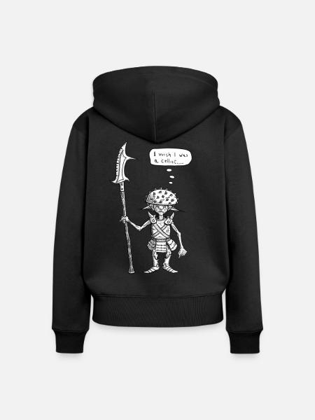 Depressive Goblinwache - Frauen Premium Bio Zip Hoodie - Schwarz