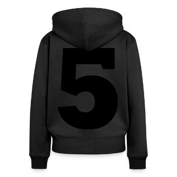 5 - Women's Premium Organic Zip Hoodie - black - Back - Julia (174cm)