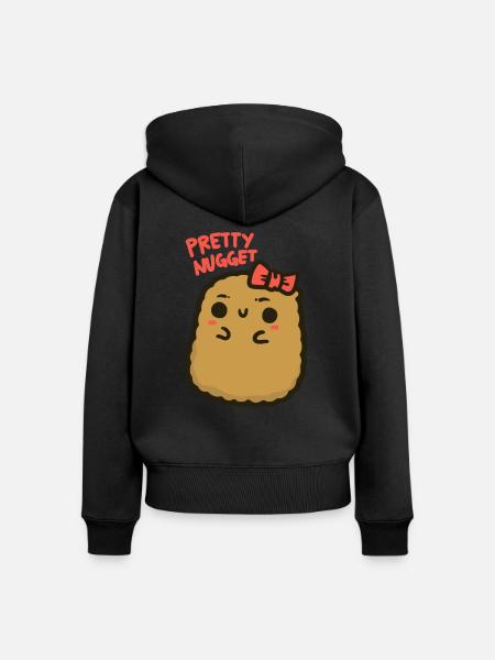 Pretty Nugget - Frauen Premium Bio Zip Hoodie - Schwarz