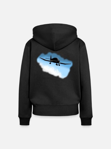 DR400 Himmel - Frauen Premium Bio Zip Hoodie - Schwarz