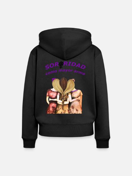 Schwesternschaft - Frauen Premium Bio Zip Hoodie - Schwarz