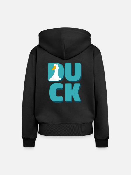 Ente - Frauen Premium Bio Zip Hoodie - Schwarz