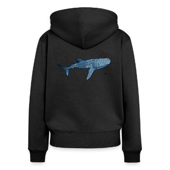 Whale shark - Women's Premium Organic Zip Hoodie - black - Back - Julia (174cm)