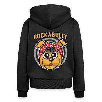 Rockabilly - Women's Premium Organic Zip Hoodie - black - Back - Julia (174cm)