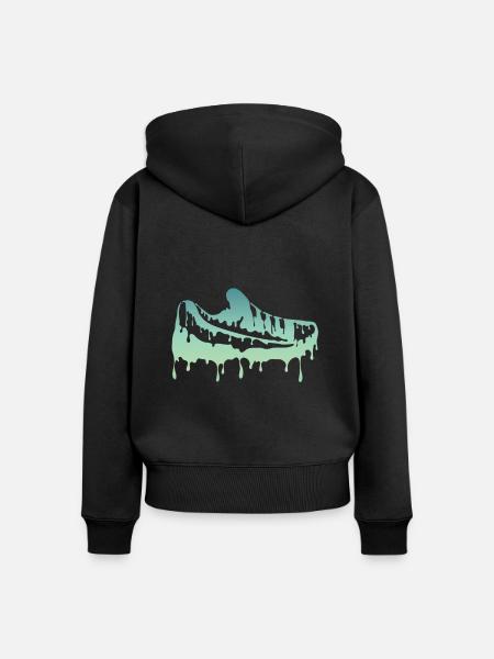 Bunte Schuhe - Frauen Premium Bio Zip Hoodie - Schwarz