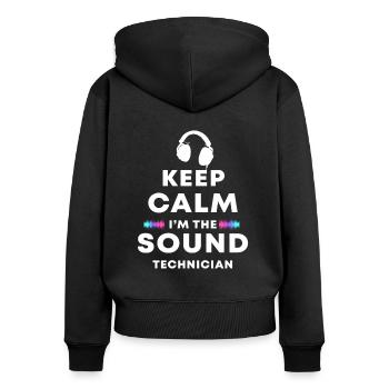 Sound engineer - Women's Premium Organic Zip Hoodie - black - Back - Julia (174cm)