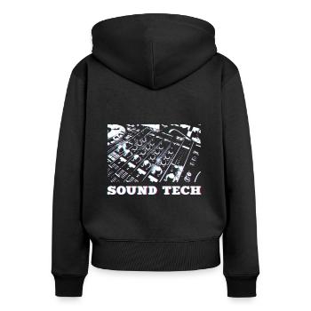 Sound engineering - Women's Premium Organic Zip Hoodie - black - Back - Julia (174cm)
