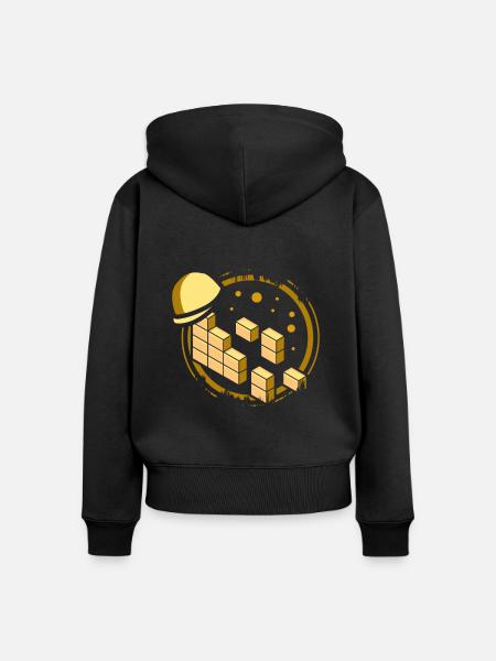 Maurer - Frauen Premium Bio Zip Hoodie - Schwarz