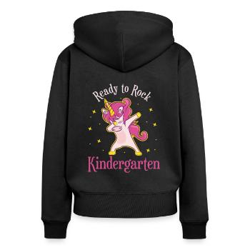 Rock nursery - Women's Premium Organic Zip Hoodie - black - Back - Julia (174cm)