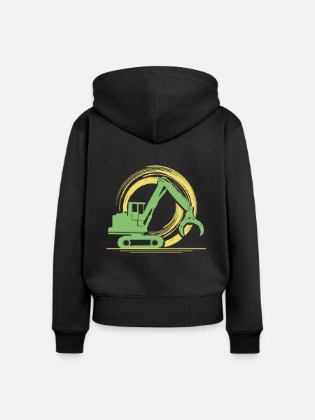 Harvester - Frauen Premium Bio Zip Hoodie - Schwarz