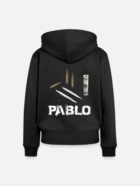 Pablo Escobar Drugs - Frauen Premium Bio Zip Hoodie - Schwarz