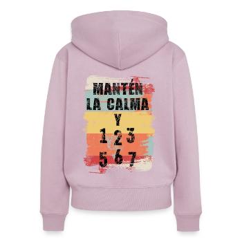 Keep Calm And Dance Salsa - Women's Premium Organic Zip Hoodie - dusky pink - Back - Julia (174cm)
