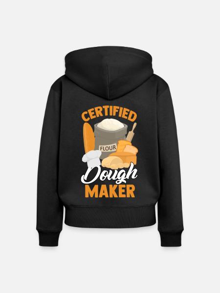 Brotbacken Brotbackautomat - Frauen Premium Bio Zip Hoodie - Schwarz