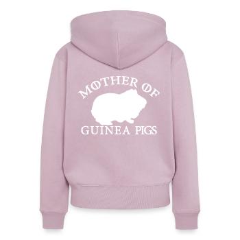 cobayes - Sweat à capuche zippé Premium bio Femme - rose poudré - Dos - Julia (174cm)