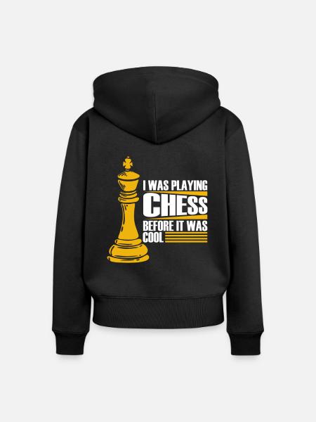 Schach Schachfigur - Frauen Premium Bio Zip Hoodie - Schwarz