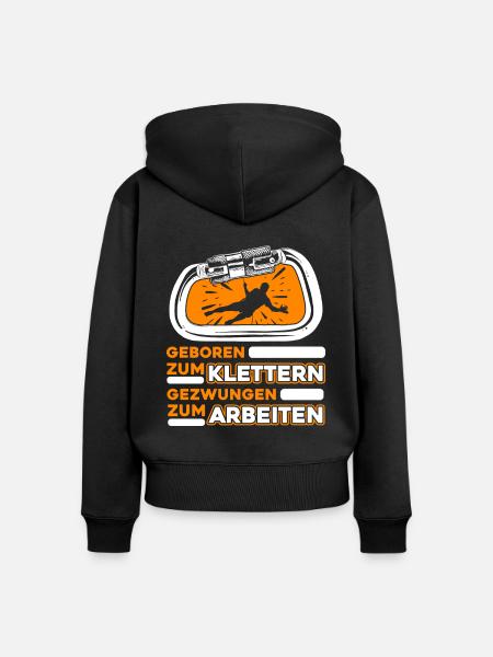 Klettern Bergsport Kletterer - Frauen Premium Bio Zip Hoodie - Schwarz