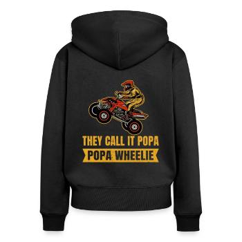 Quad Atv Motorsport - Sweat à capuche zippé Premium bio Femme - noir - Dos - Julia (174cm)