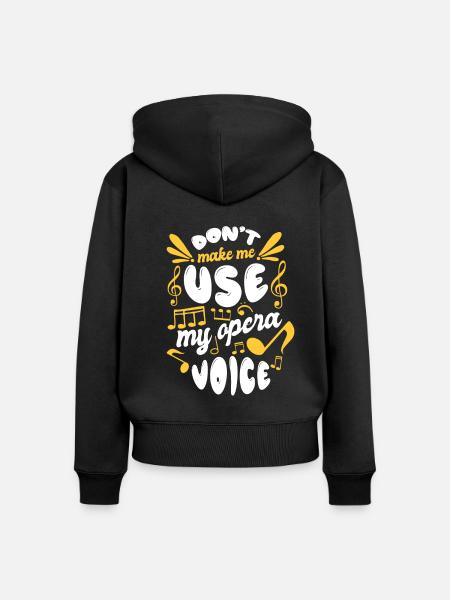 Chor Chorsänger - Frauen Premium Bio Zip Hoodie - Schwarz