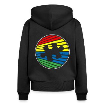 Autism Autistic - Women's Premium Organic Zip Hoodie - black - Back - Julia (174cm)