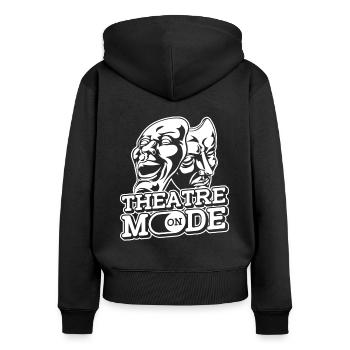 Theatre - Women's Premium Organic Zip Hoodie - black - Back - Julia (174cm)