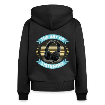 Tontechniker Sound Audio Engineer - Women's Premium Organic Zip Hoodie - black - Back - Julia (174cm)