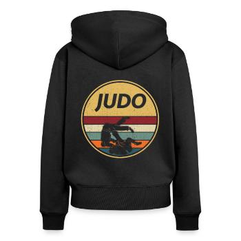 Judo Judoka - Women's Premium Organic Zip Hoodie - black - Back - Julia (174cm)