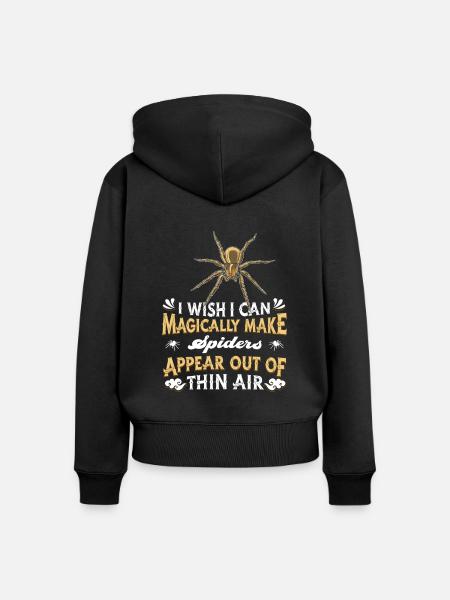Spinne Haustier - Frauen Premium Bio Zip Hoodie - Schwarz