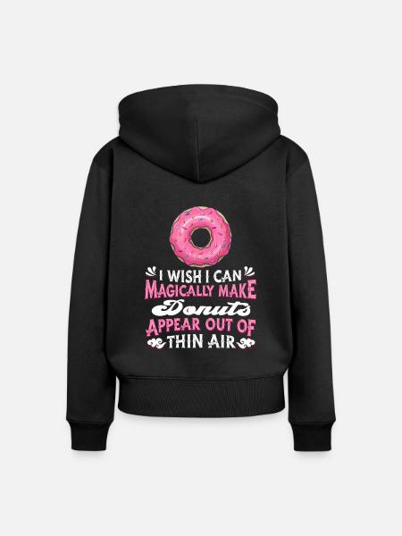 Donut Doughnut - Frauen Premium Bio Zip Hoodie - Schwarz