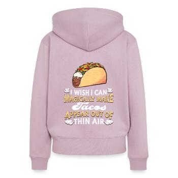 Tacos Foodie Mexiko - Frauen Premium Bio Zip Hoodie - Altrosa - Hinten - Julia (174cm)