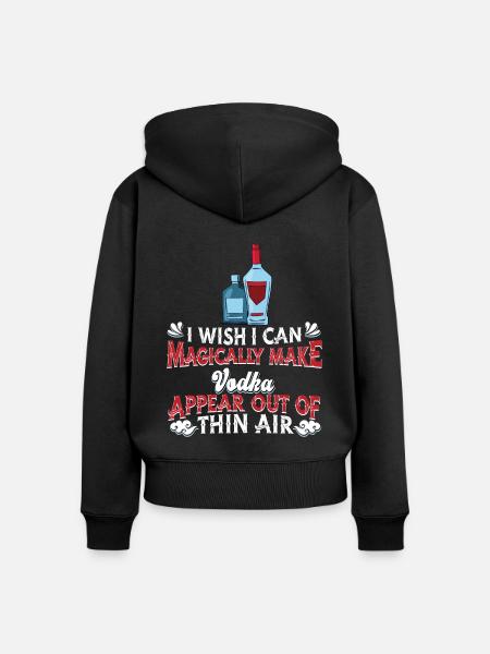 Vodka Wodka - Frauen Premium Bio Zip Hoodie - Schwarz