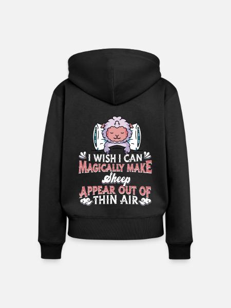 Schaf Schäfer - Frauen Premium Bio Zip Hoodie - Schwarz