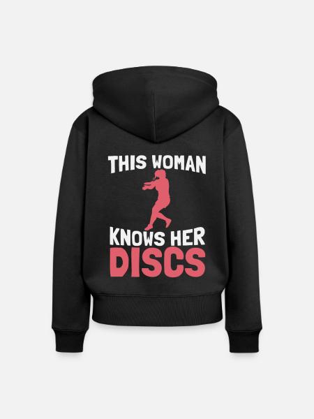 Frisbee Golf - Frauen Premium Bio Zip Hoodie - Schwarz