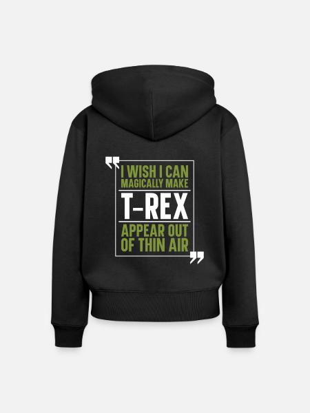 T-Rex Tyrannosaurus Rex - Frauen Premium Bio Zip Hoodie - Schwarz