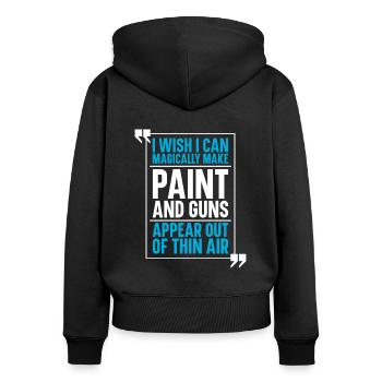Paintball - Women's Premium Organic Zip Hoodie - black - Back - Julia (174cm)