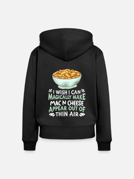 Mac N Cheese - Frauen Premium Bio Zip Hoodie - Schwarz