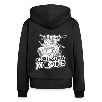 Orchester Klassik Konzert Klassische Musik - Frauen Premium Bio Zip Hoodie - Schwarz - Hinten - Julia (174cm)