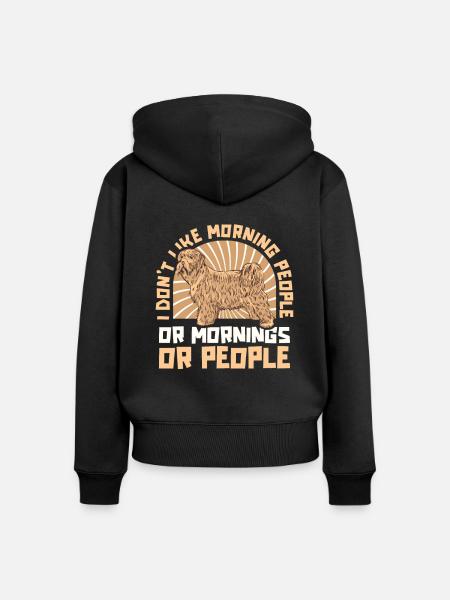 Wheaten Terrier Hund - Frauen Premium Bio Zip Hoodie - Schwarz