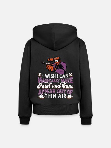 Paintball - Frauen Premium Bio Zip Hoodie - Schwarz