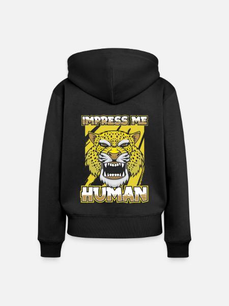 Jaguar - Frauen Premium Bio Zip Hoodie - Schwarz