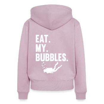 Scuba Tauchen Taucher Tauchsport - Frauen Premium Bio Zip Hoodie - Altrosa - Hinten - Julia (174cm)