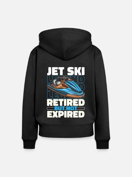 Jet Ski Im Ruhestand - Frauen Premium Bio Zip Hoodie - Schwarz