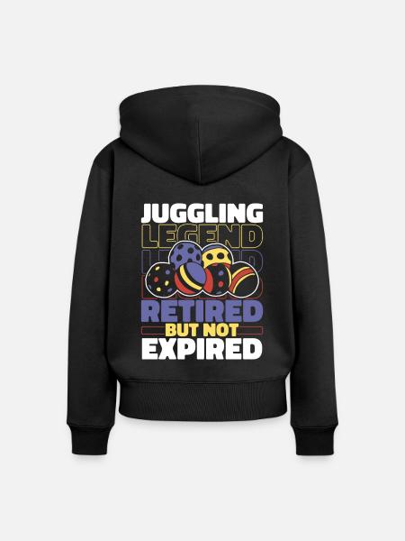 Jonglieren Jongleur Im Ruhestand - Frauen Premium Bio Zip Hoodie - Schwarz