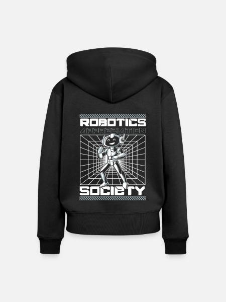 Robotik Ai Roboter - Frauen Premium Bio Zip Hoodie - Schwarz