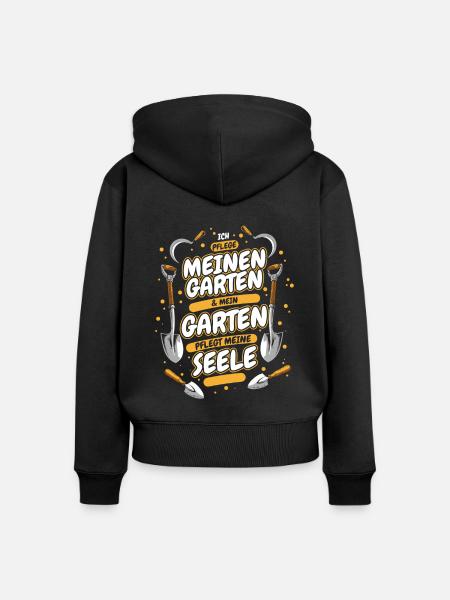 Hobbygärtner Garten - Frauen Premium Bio Zip Hoodie - Schwarz