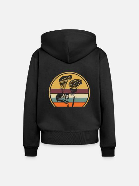 Tulpen Tulpen - Frauen Premium Bio Zip Hoodie - Schwarz