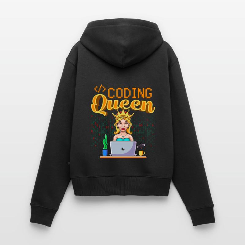 Developer Coder Programmer Queen Women's Premium Organic Zip Hoodie